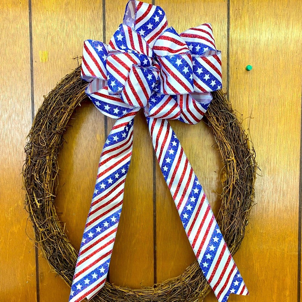 Handmade patriotic bow